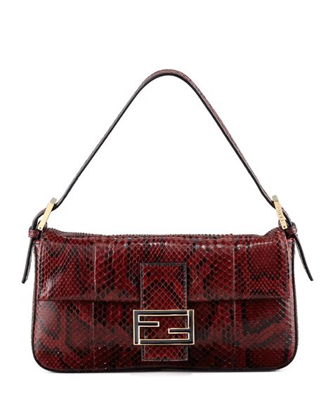 fendi python baguette|fendi baguette size.